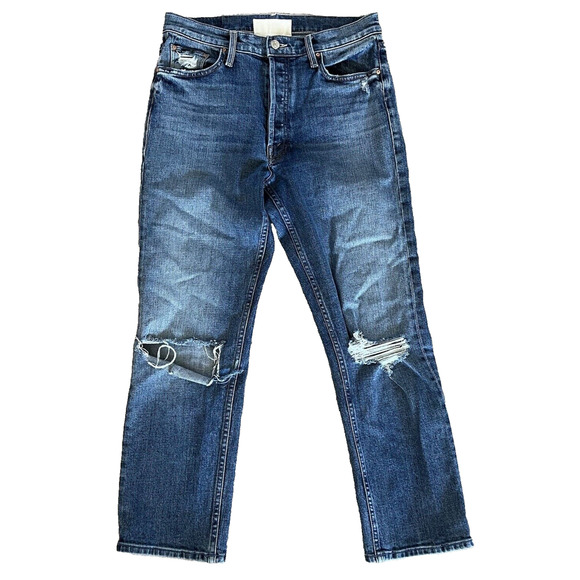 Mother Superior The TomCat Seriously Truce Distressed Straight Jeans Button Fly - Picture 2 of 13